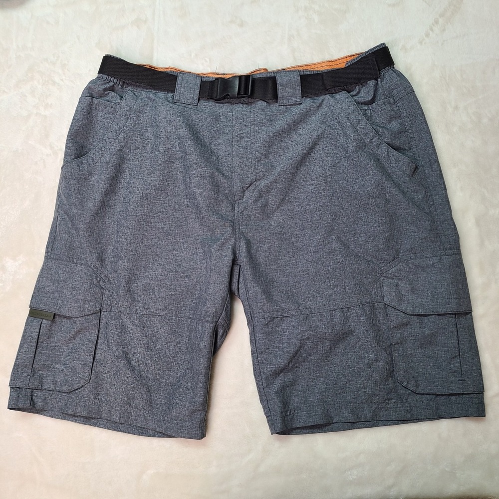 Field & Stream Men's XL Lightweight Trail Cargo Quick Dry Belted Shorts Charcoal
